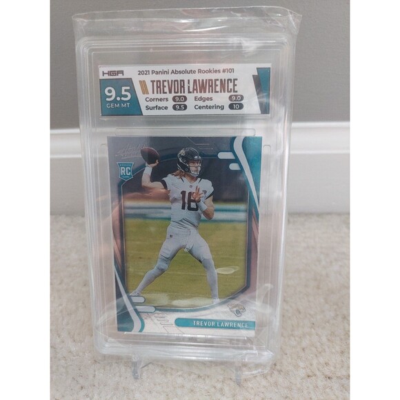 Trevor Lawrence 2021 Panini Absolute RC Rookie #101 HGA 9.5 GEM MINT - Picture 1 of 2